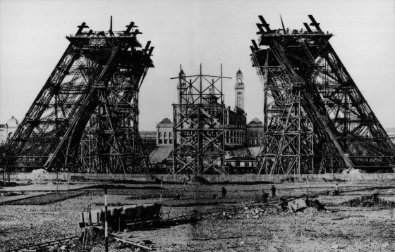 Eiffel Tower under construction